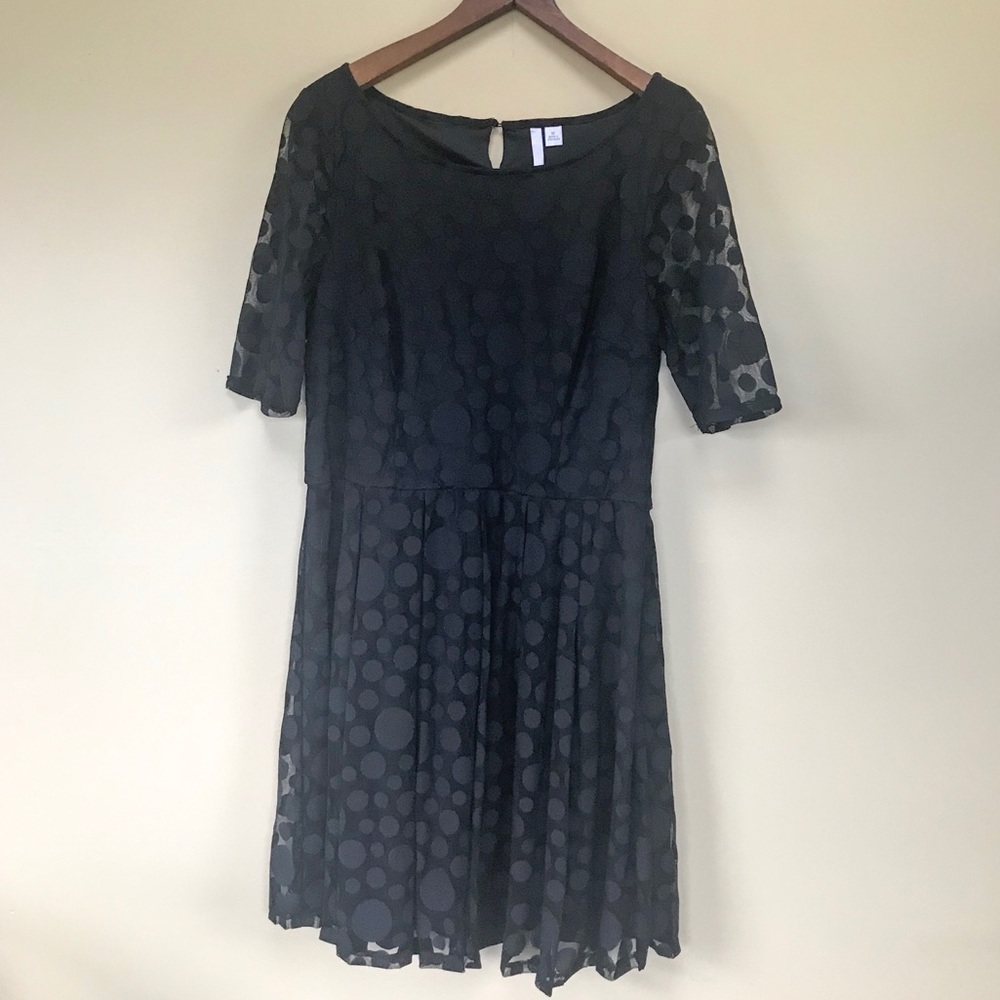 LC Lauren Conrad Black Polka Dot Dress